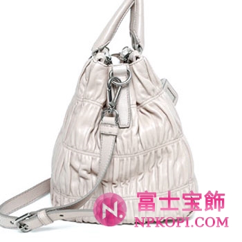 プラダ（PRADA）NAPPA GAUFRE`　レディース2wayトートバッグ　ライトグレー　BL0743-QRD-D32 